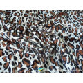 Leopard Printed pattern satin Fabric